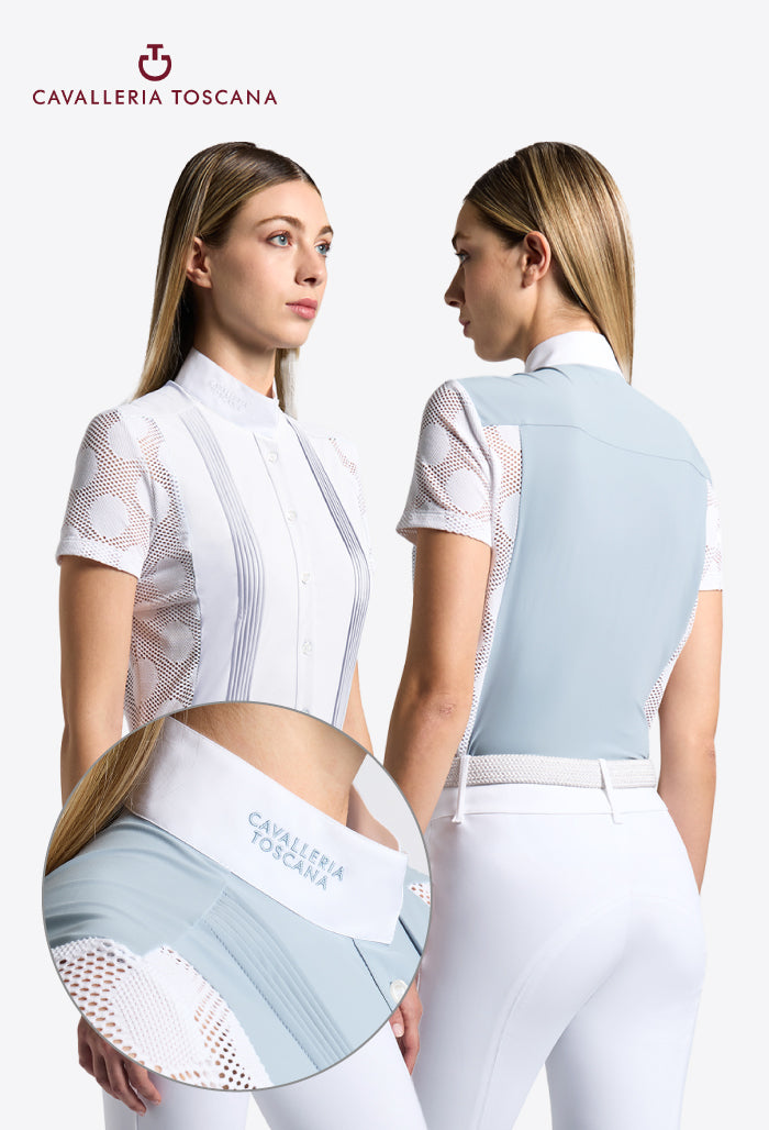 Cavalleria Toscana - Women's Perforated Jacquard and Jersey Competition Shirt