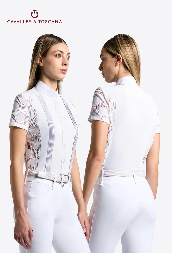 Cavalleria Toscana - Women's Perforated Jacquard and Jersey Competition Shirt