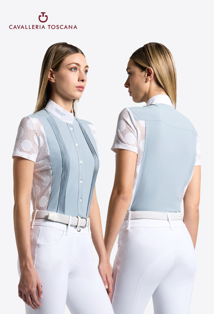 Cavalleria Toscana - Women's Perforated Jacquard and Jersey Competition Shirt