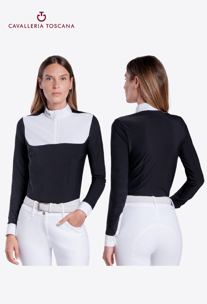 Cavalleria Toscana – Damen-Wettkampfshirt aus warmem Jersey