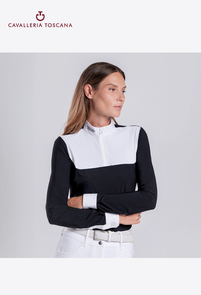 Cavalleria Toscana – Damen-Wettkampfshirt aus warmem Jersey