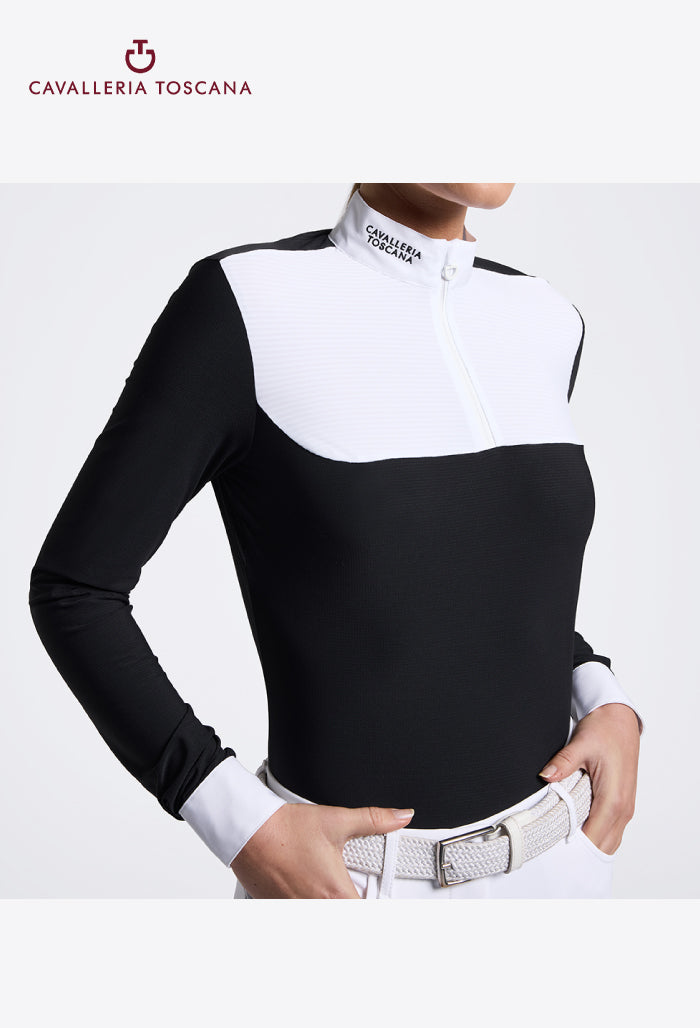 Cavalleria Toscana – Damen-Wettkampfshirt aus warmem Jersey