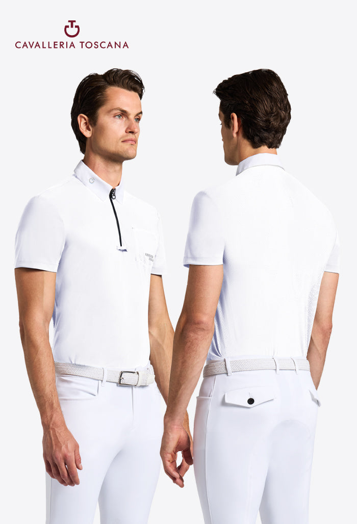 Cavalleria Toscana - Men's Competition Shirt with Perforated Pocket