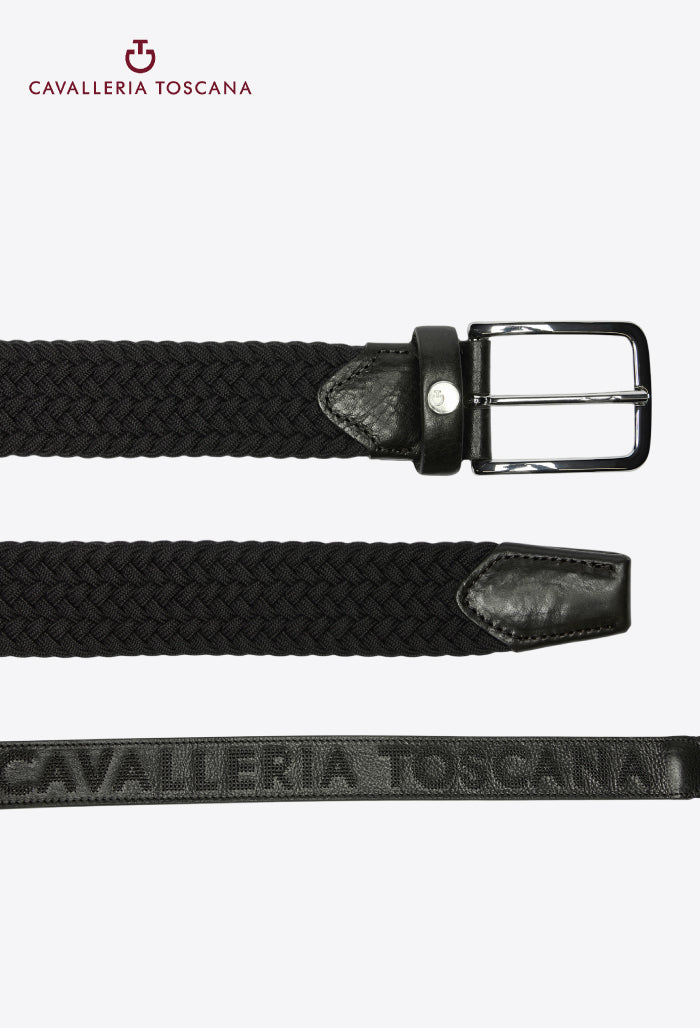Cavalleria Toscana - CT Men's Leather and Wool Elastic Belt