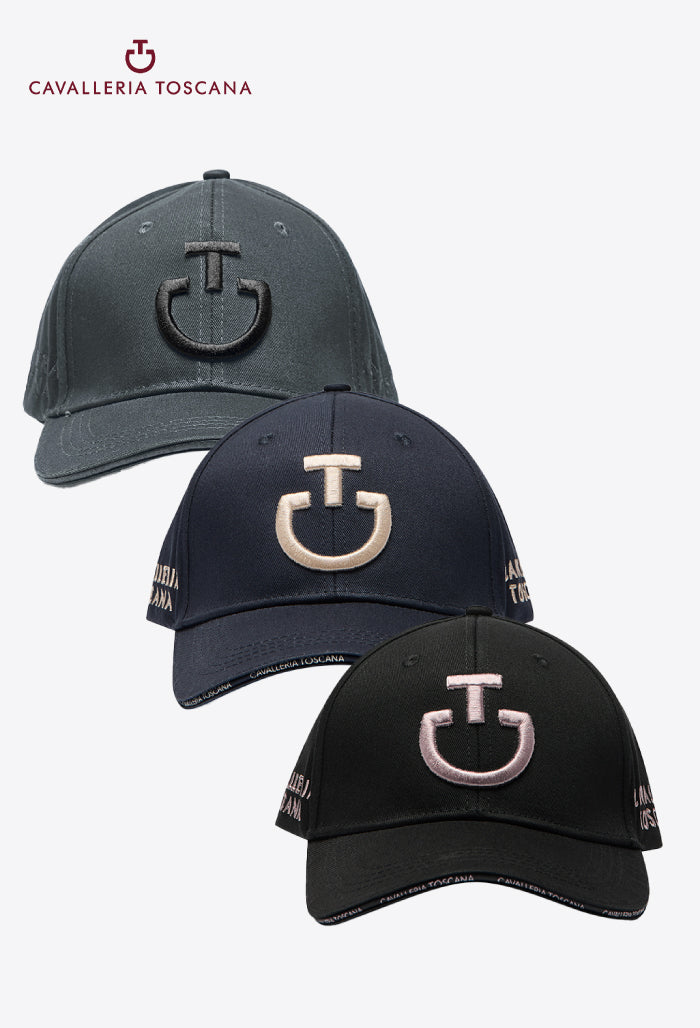 Cavalleria Toscana – Baumwollkappe mit gesticktem Logo