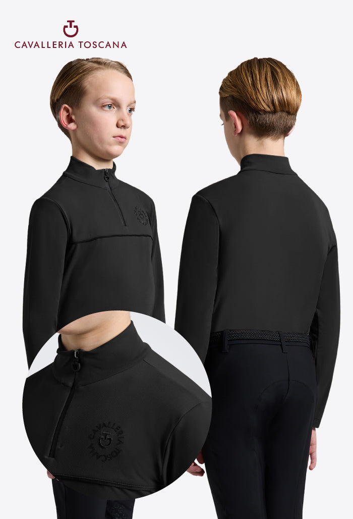 Cavalleria Toscana - Warm Jersey with Piping Training Polo