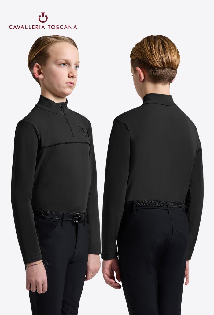 Cavalleria Toscana - Warm Jersey with Piping Training Polo