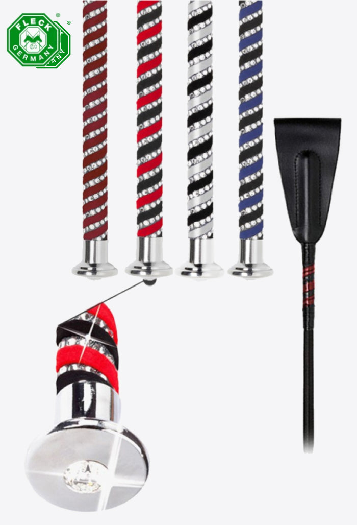 FLECK - Swarovski Crystal & Leather Jumping Whip