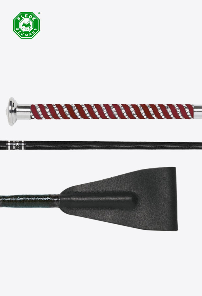 FLECK - Swarovski Crystal & Leather Jumping Whip