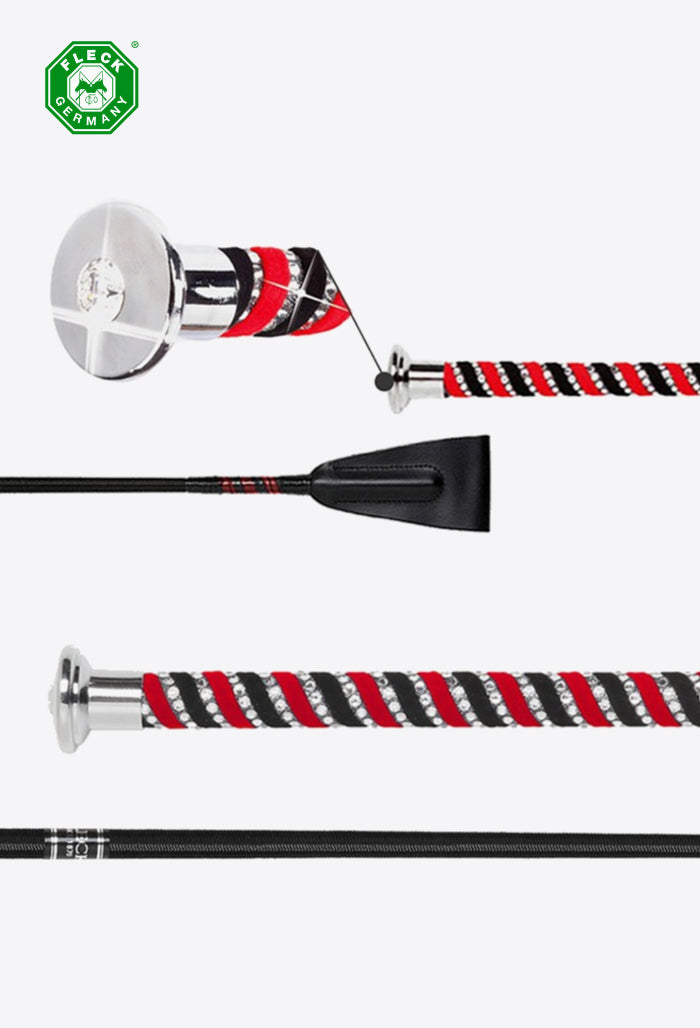 FLECK - Swarovski Crystal & Leather Jumping Whip