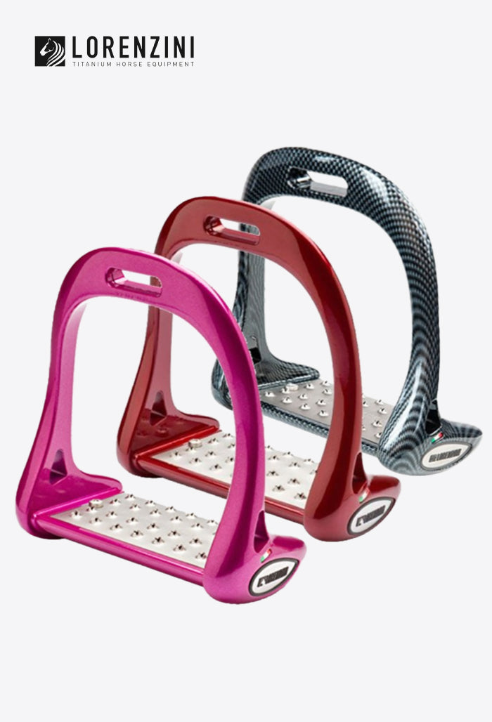 Lorenzini - Stirrups Set Titanium Plate 6.5cm Jumping