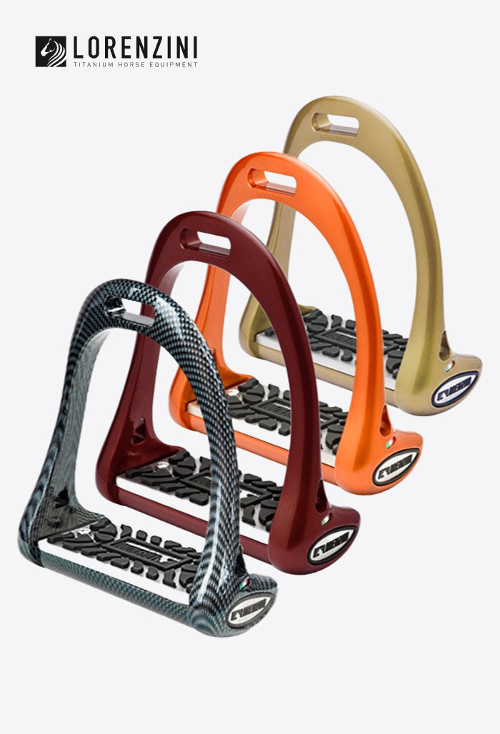 Lorenzini - Stirrups Set Rubber Plate 5cm Dressage
