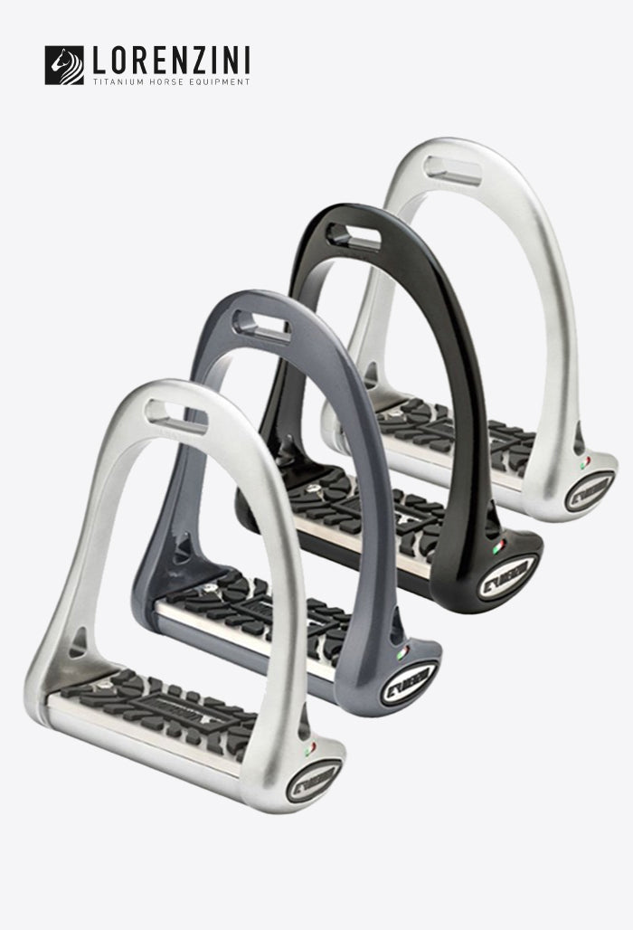 Lorenzini - Stirrups Set Rubber Plate 5cm Dressage