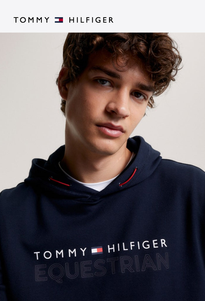 Tommy Hilfiger - Men's Riding Shirt - LONDON Logo Fleece Hoodie