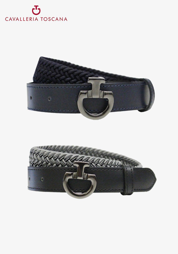Equiline Cintura Elastic Belt Black/White 