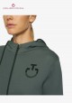 Cavalleria Toscana - Women Embossed Embroidery Logo Hooded Zip Sweatshirt