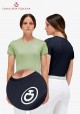 Cavalleria Toscana - Women&#039;s Cotton Puff Sleeve T-shirt CT Emblem