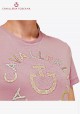 Cavalleria Toscana - Women&#039;s Cotton Puff Sleeve T-shirt CT Emblem Pixel