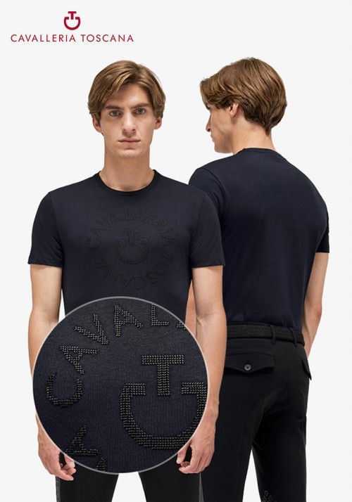 Cavalleria Toscana - Men's Cotton T-shirt Pixel Stitch Orbit