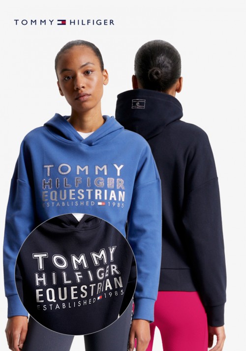 Tommy Hilfiger - PARIS Oversized Studded Logo Hoodie
