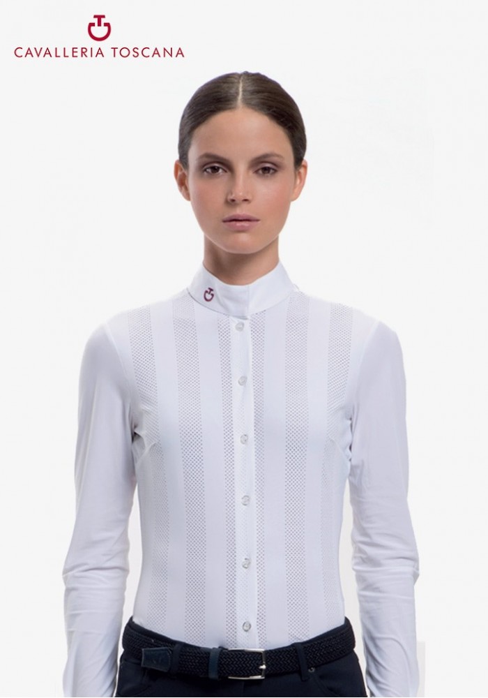 Cavalleria Toscana - Vertical Perforated Shirt L/S