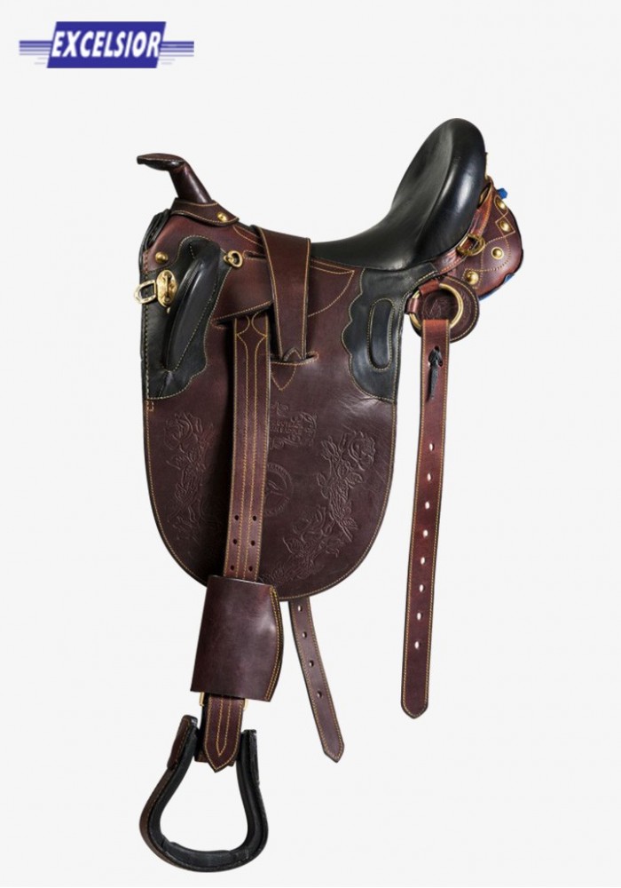 Excelsior - Topstitched Stock saddle with horn